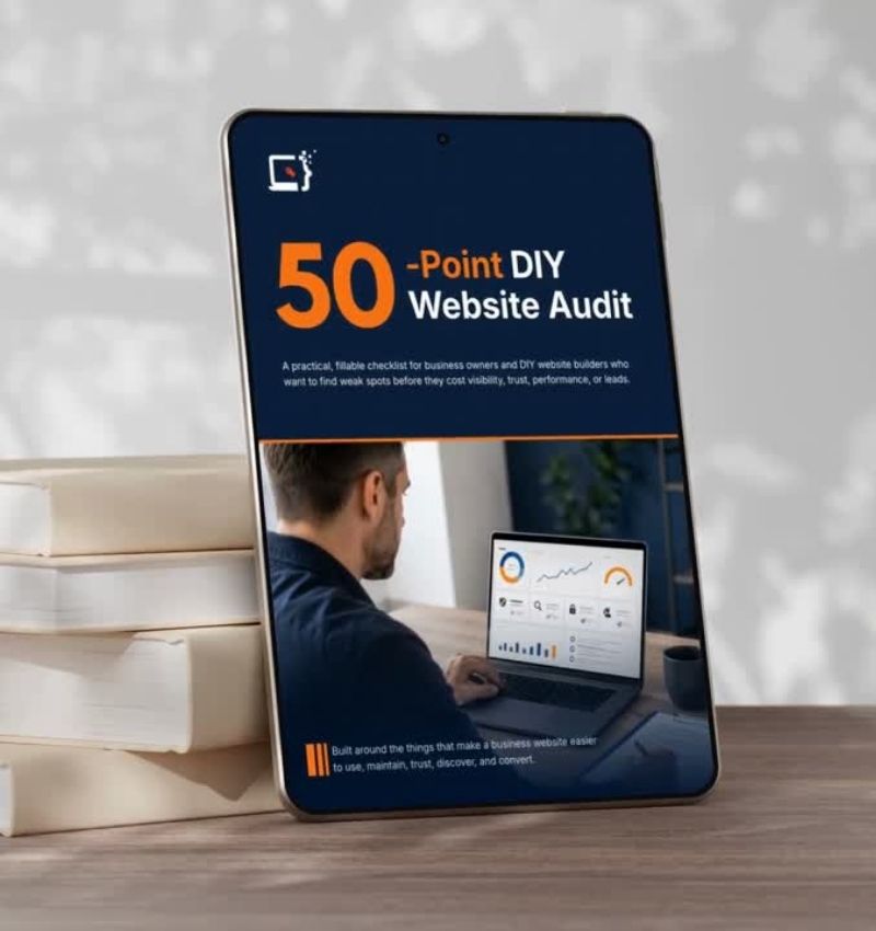 Business owner website audit checklist mockup